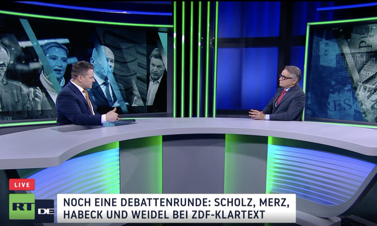 Peter Hänseler befragt von RT Deutschland zu den deutschen Wahlen