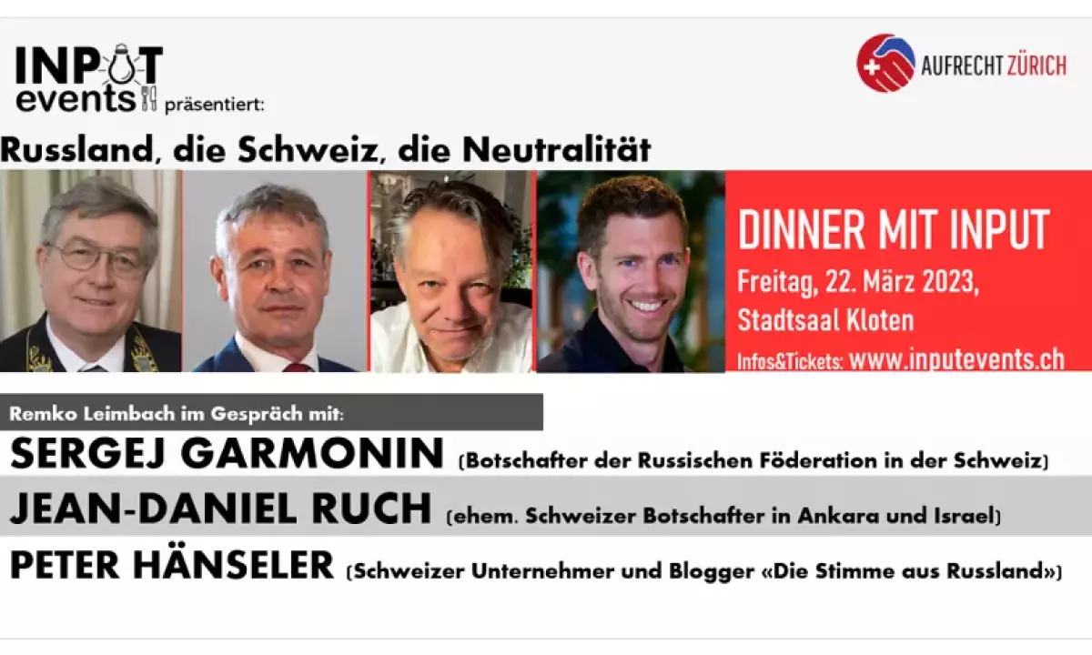 Invitation to lecture by Peter Hanseler in Kloten, Zurich