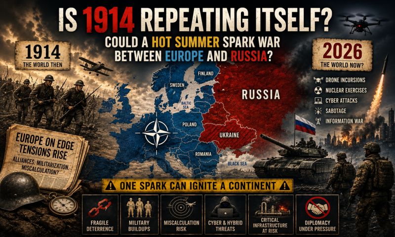 L'histoire de 1914 est-elle en train de se répéter ? Une guerre entre l'Europe et la Russie va-t-elle enfin éclater ouvertement ?
