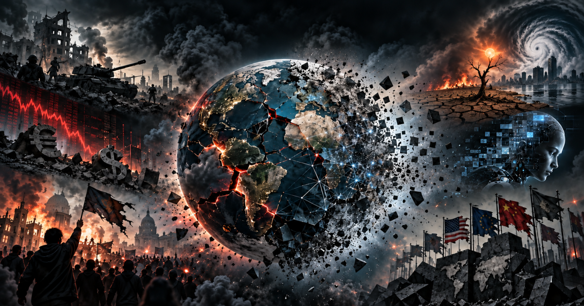 Global Tipping Points Lead the World Into a State of Entropy